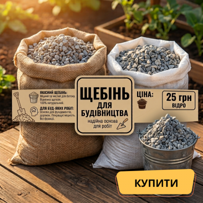 Щебень в мешках