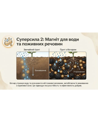 Биочар - органическое удобрение, 1 кг