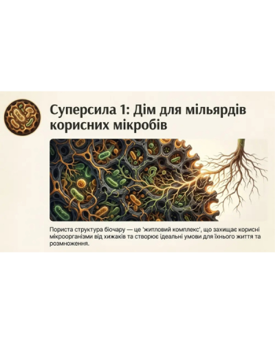 Биочар - органическое удобрение, 1 кг